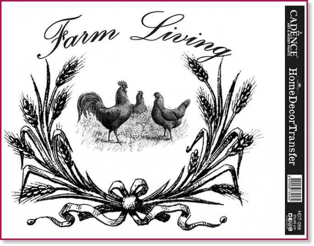 Трансферна декорация CADENCE Farm Living Трансферна декорация CADENCE Farm Living - 25 x 35 cm от серията Home Decor -