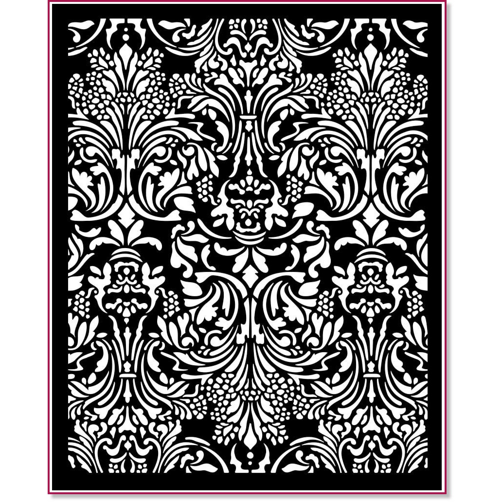 Шаблон Stamperia - Текстил: Дамаска Шаблон Stamperia - Текстил: Дамаска - 20 x 25 cm от колекцията Sir Vagabond in Fantasy world -