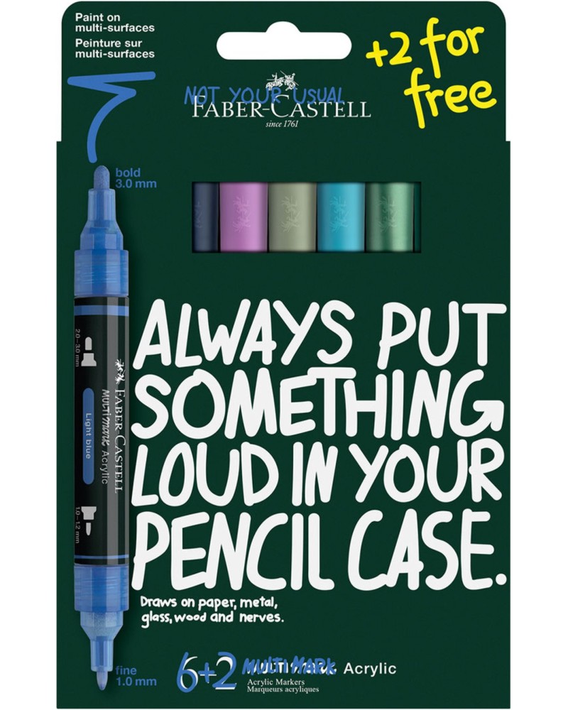 ���������� ������� ������� Faber-Castell Frost - 8 ����� �� ������� Multimark - 