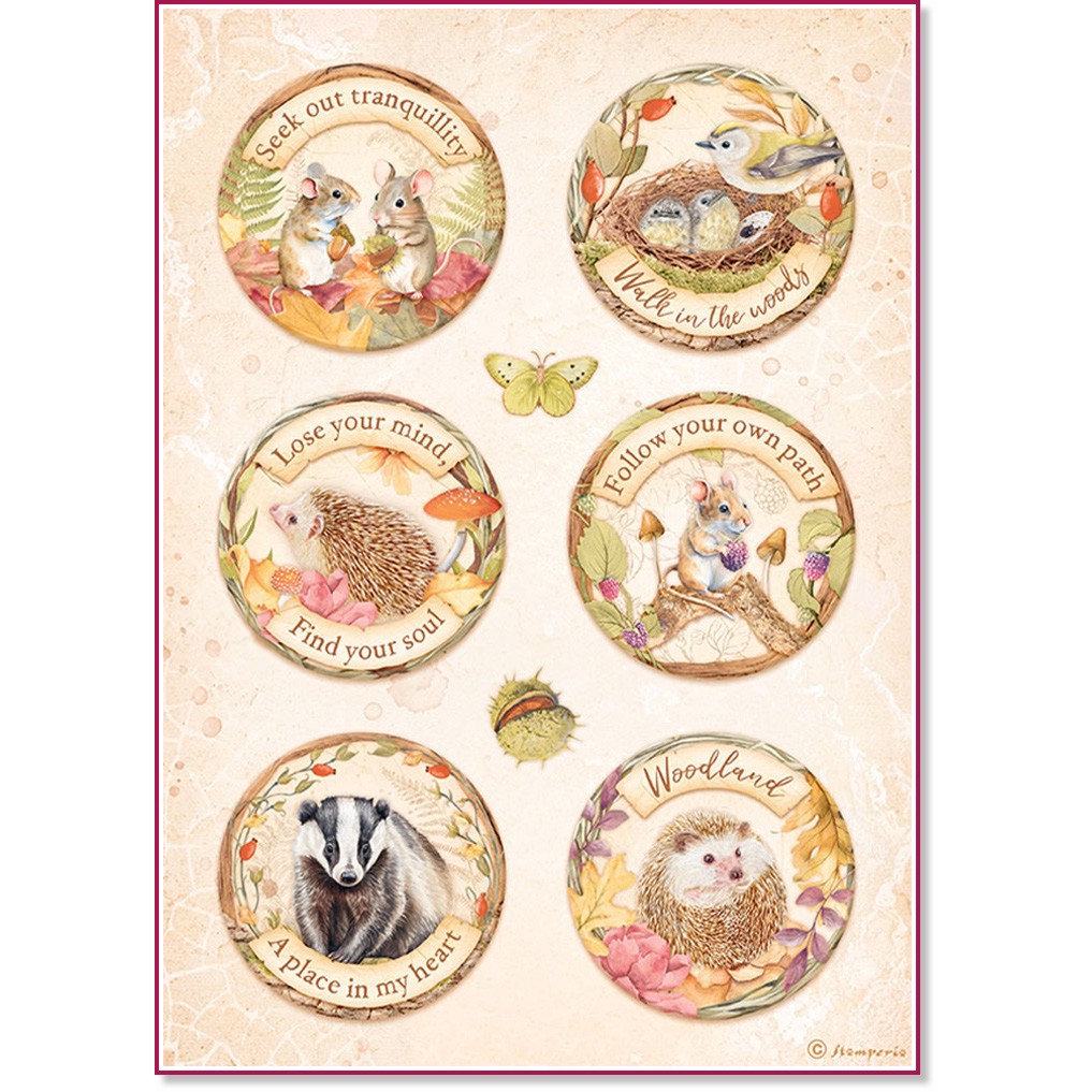 ��������� ������ Stamperia - ������ ������� - A4 �� ���������� Woodland - 