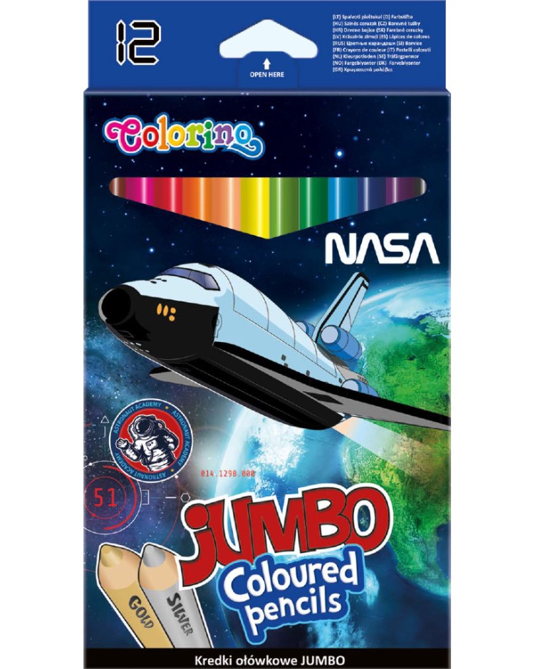 ������ ������ Colorino Kids Jumbo - ������� - 12 ����� �� ������� Nasa - 