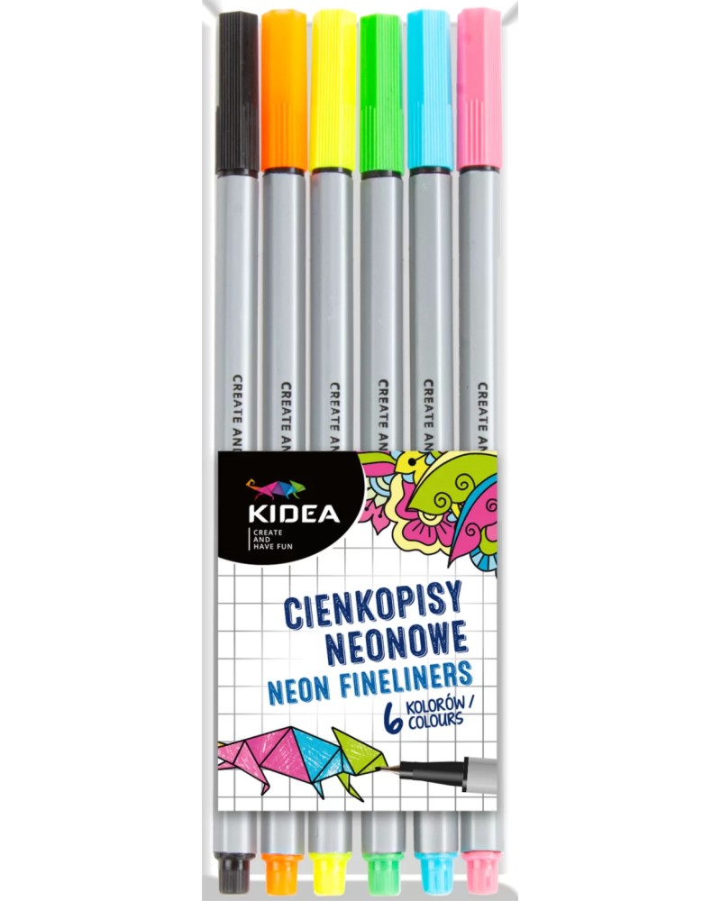 Тънкописци Kidea Neon Тънкописци Kidea Neon - 6 цвята -