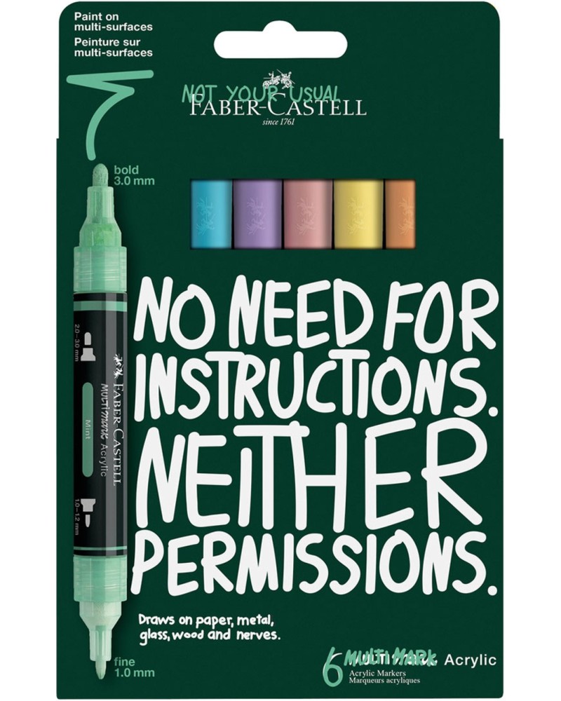 ���������� ������� ������� Faber-Castell Pastel - 6 ����� �� ������� Multimark - 