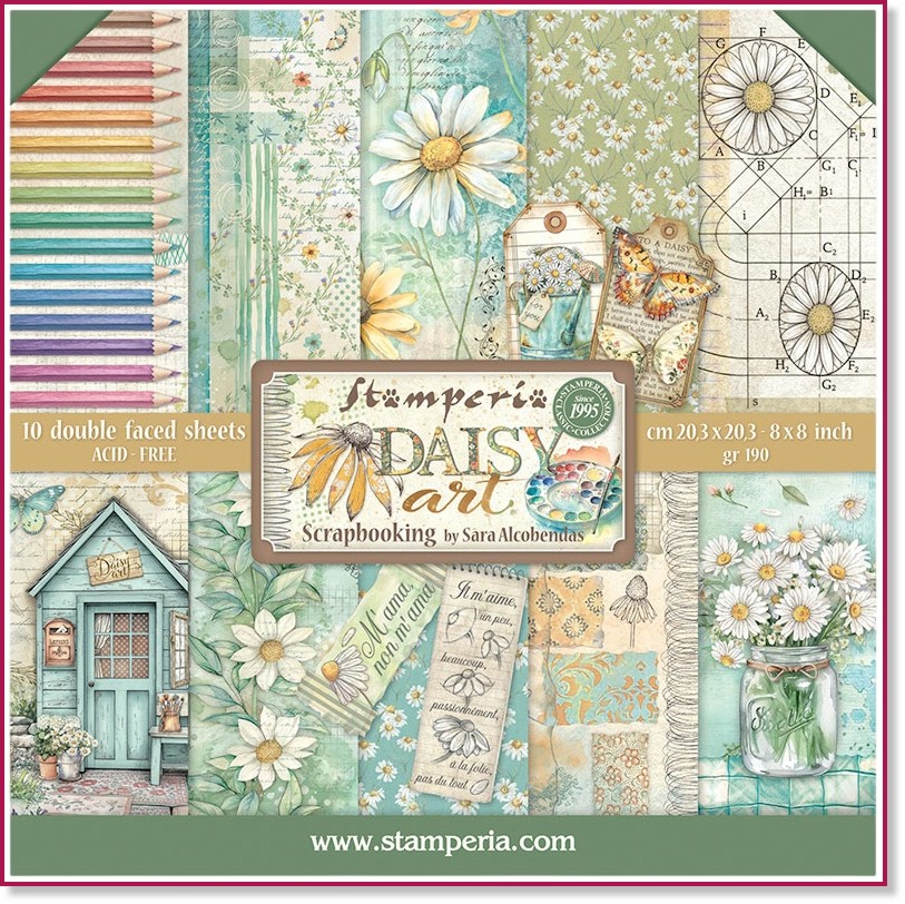 ������ �� ����������� Stamperia - 10 �����, 20.3 x 20.3 cm �� ���������� Daisy Art - 