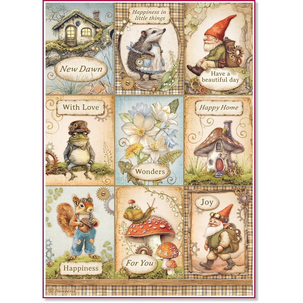 ��������� ������ Stamperia - ������� - A4 �� ���������� Hidden Grove - 