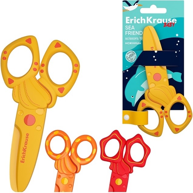 Детска ножица Erich Krause Детска ножица Erich Krause - 12 cm от серията Sea Friends -