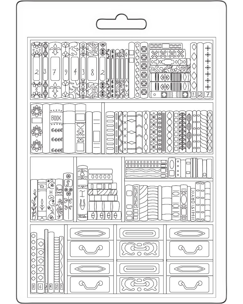 3D форма Stamperia - Библиотека 3D форма Stamperia - Библиотека - 15 x 21 cm от колекцията Venice -