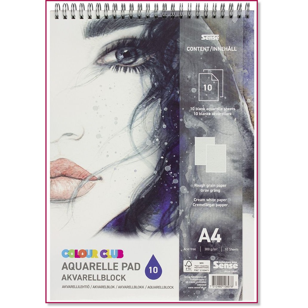������� �� ������� Sense - 10 �����, A4, 300 g/m<sup>2</sup> �� ������� Colour club - �������