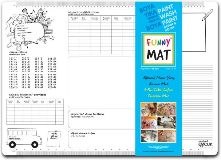 Подложка за бюро Funny Mat - Органайзер Подложка за бюро Funny Mat - Органайзер - 48 х 33.5 cm -