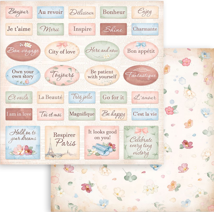 ������ �� ����������� Stamperia - ������� - 30.5 x 30.5 cm �� ���������� Oh La La - 