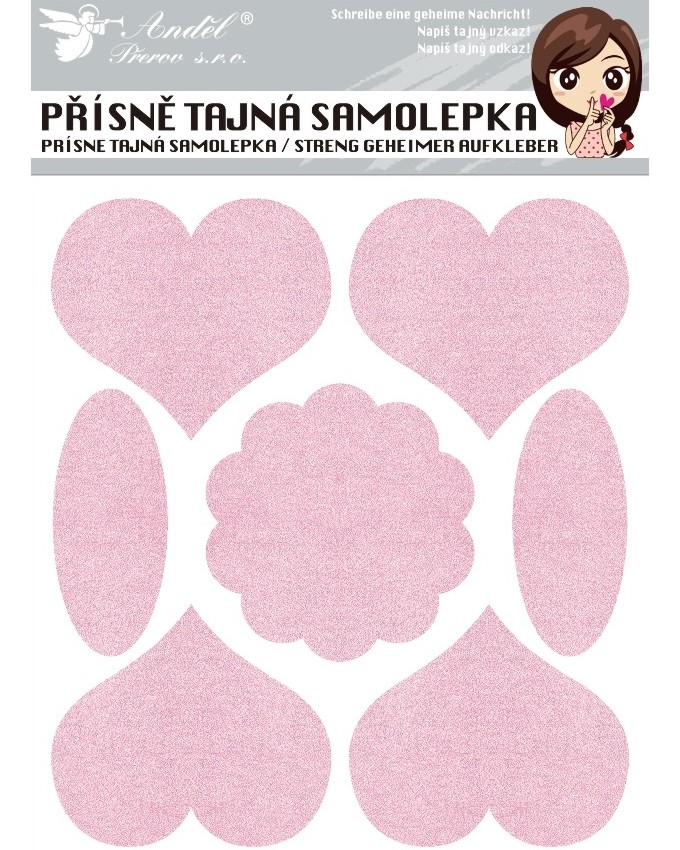 Тайни стикери Andel Prerov Hearts Тайни стикери Andel Prerov Hearts - 2 листа -