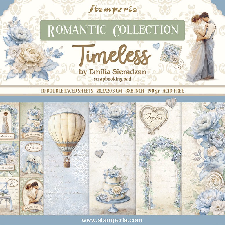    Stamperia - 10 , 20.3 x 20.3 cm   Timeless - 
