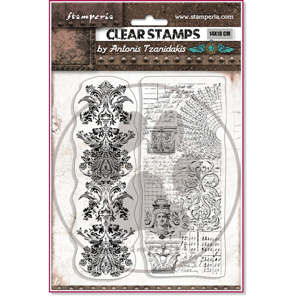 Гумени печати Stamperia - Фризове Гумени печати Stamperia - Фризове - 2 броя от колекцията Sir Vagabond in Fantasy world -