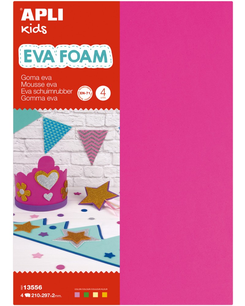 ������� ������� EVA ���� Apli Kids - 4 �����, 21 x 29.7 cm - 