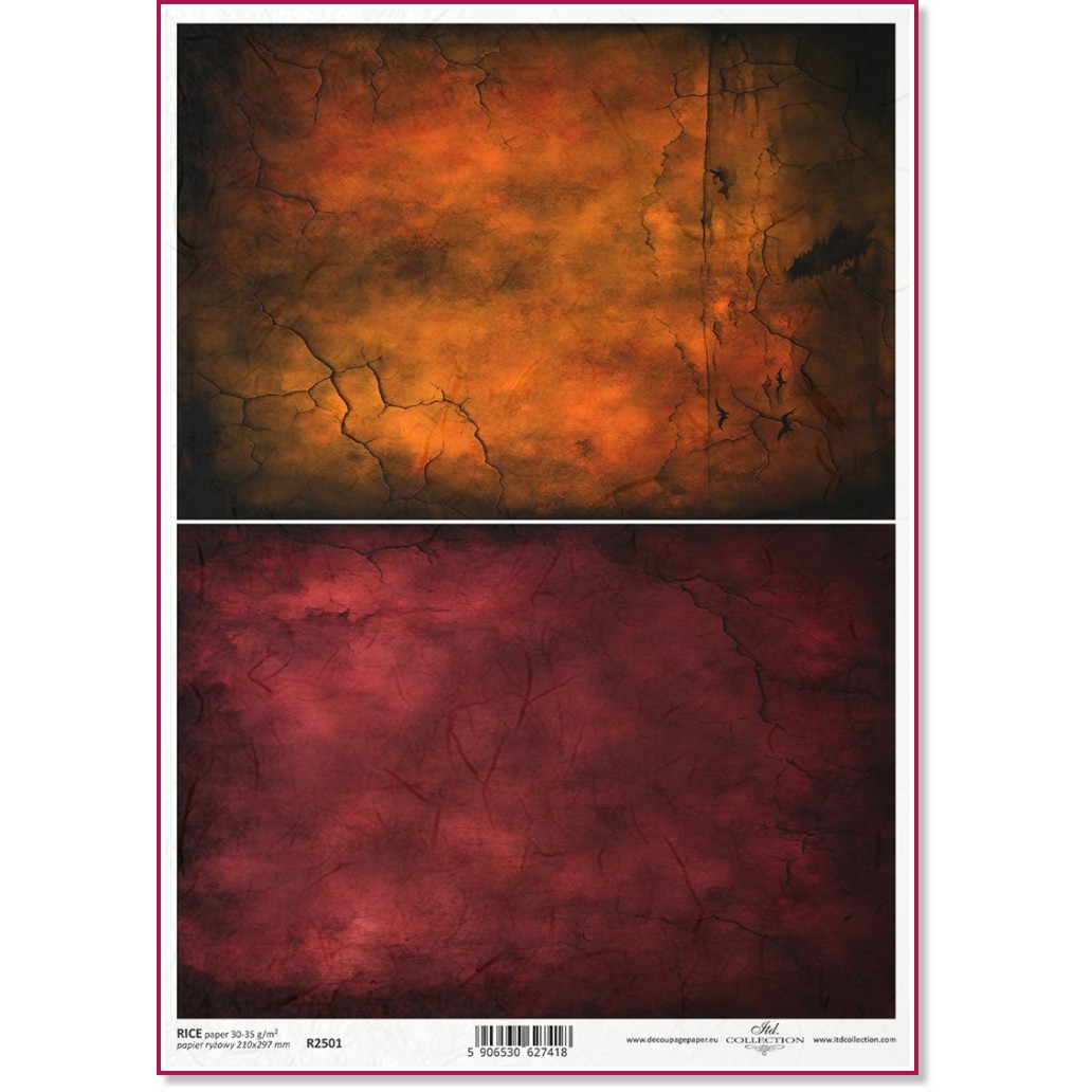 Декупажна хартия ITD Collection - Напукани фонове Декупажна хартия ITD Collection - Напукани фонове - A4 -