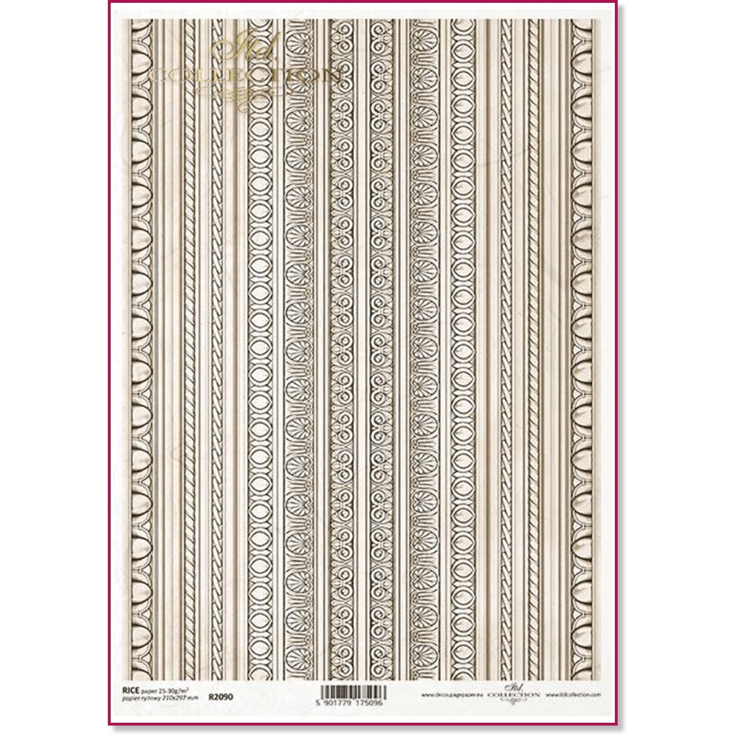 Декупажна хартия ITD Collection - Орнаменти Декупажна хартия ITD Collection - Орнаменти - A4 -