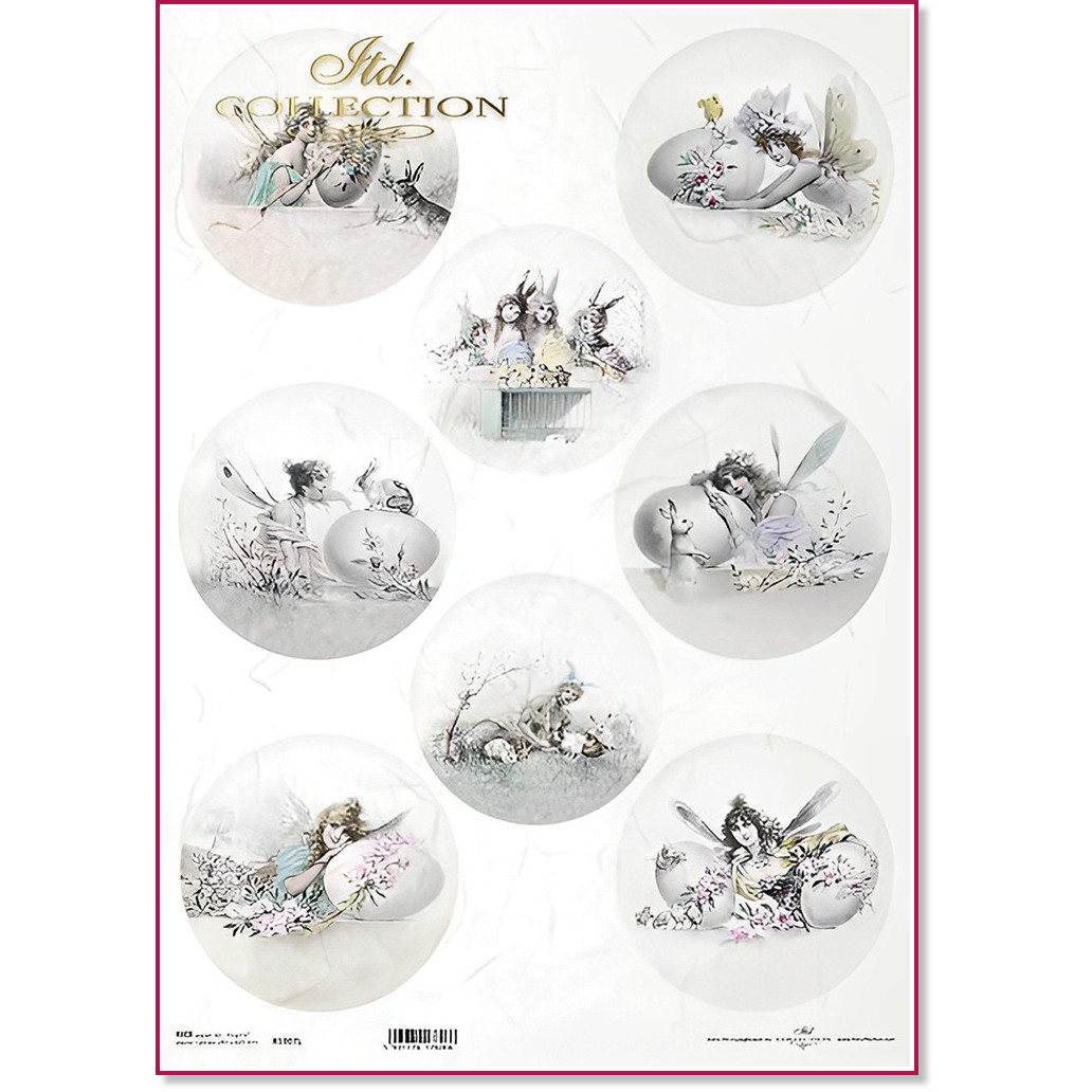 Декупажна хартия ITD Collection - Великденски феи Декупажна хартия ITD Collection - Великденски феи - A3 -