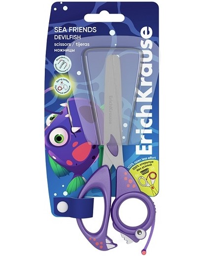 Детска ножица Erich Krause Devilfish Детска ножица Erich Krause Devilfish - 14.5 cm от серията Sea Friends -