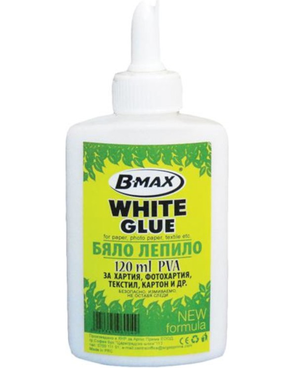 Бяло течно лепило B-Max Бяло течно лепило B-Max - 120 ml -