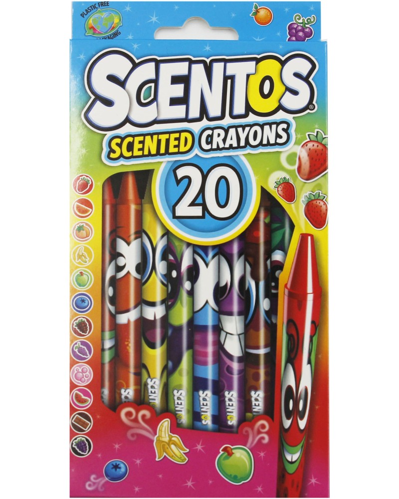 Ароматни восъчни пастели Scentos Ароматни восъчни пастели Scentos - 20 цвята -