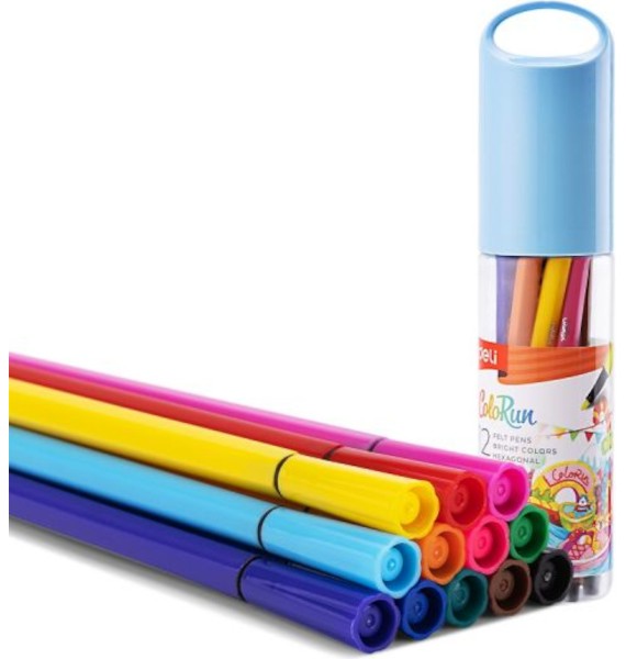 Флумастери Deli Флумастери Deli - 12 и 24 цвята от серията Colorun -