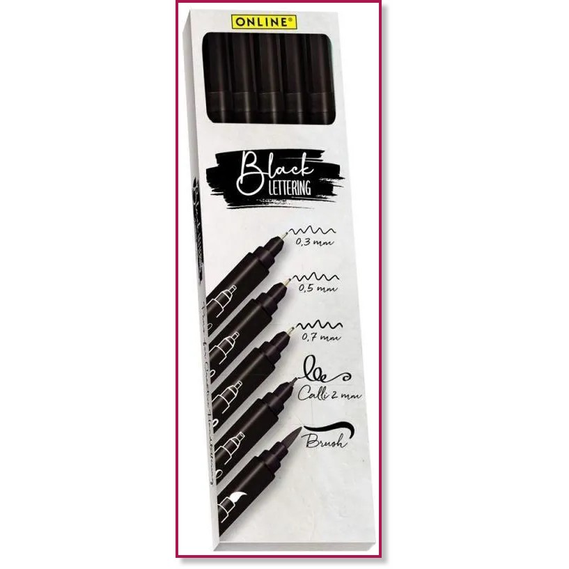 Тънкописци Online Germany Black Lettering Тънкописци Online Germany Black Lettering - 5 броя -