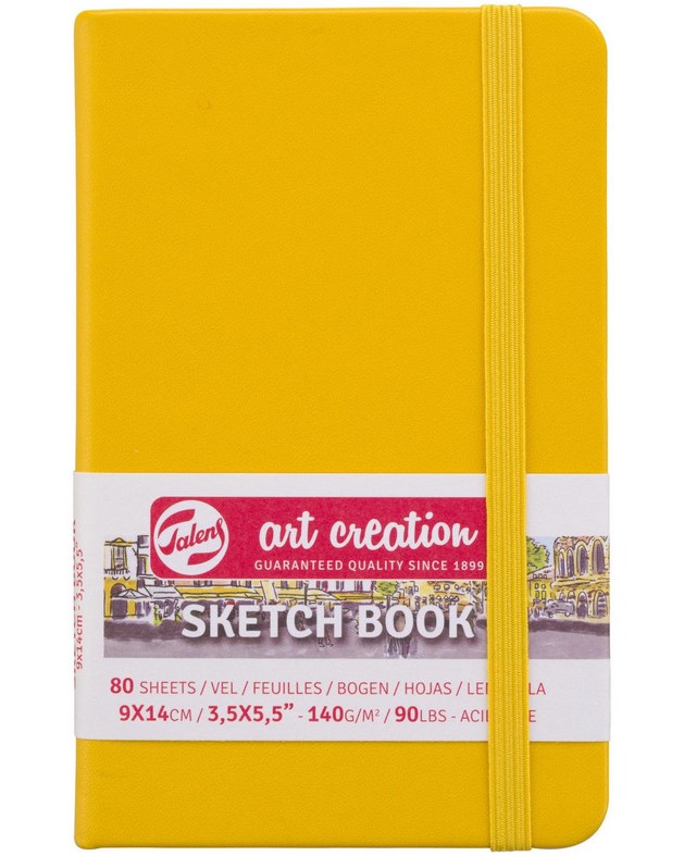 Скицник за рисуване Royal Talens Golden Yellow Скицник за рисуване Royal Talens Golden Yellow - 80 листа, 140 g/m<sup>2</sup> от серията Art Creation - скицник