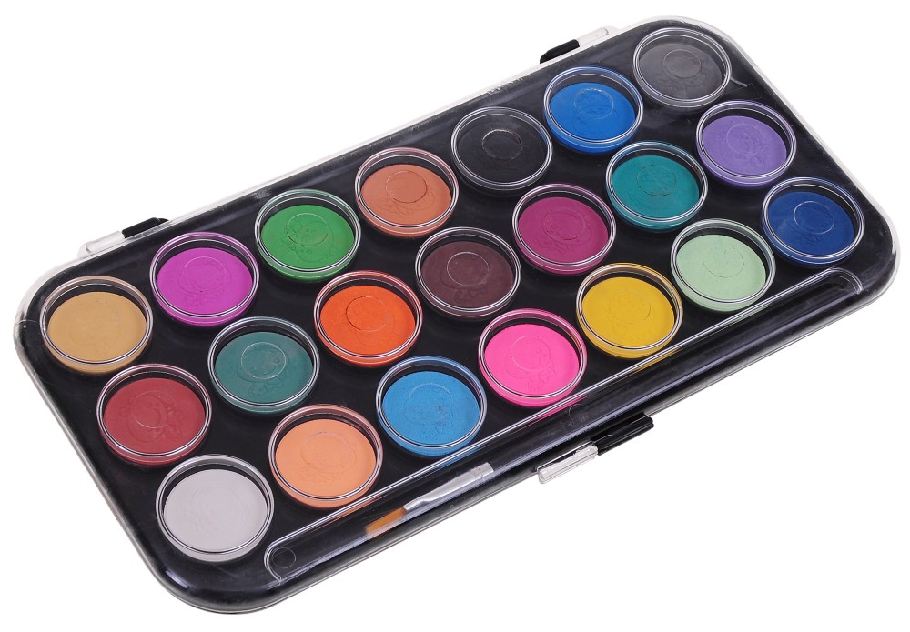 Водни бои Maxima Водни бои Maxima - 21 цвята с четка -