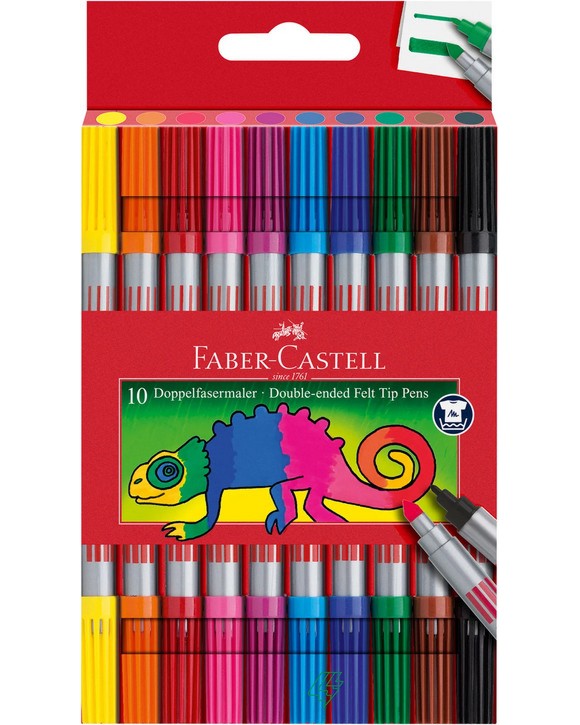Двустранни флумастери Faber-Castell Двустранни флумастери Faber-Castell - 10, 20 или 40 цвята -