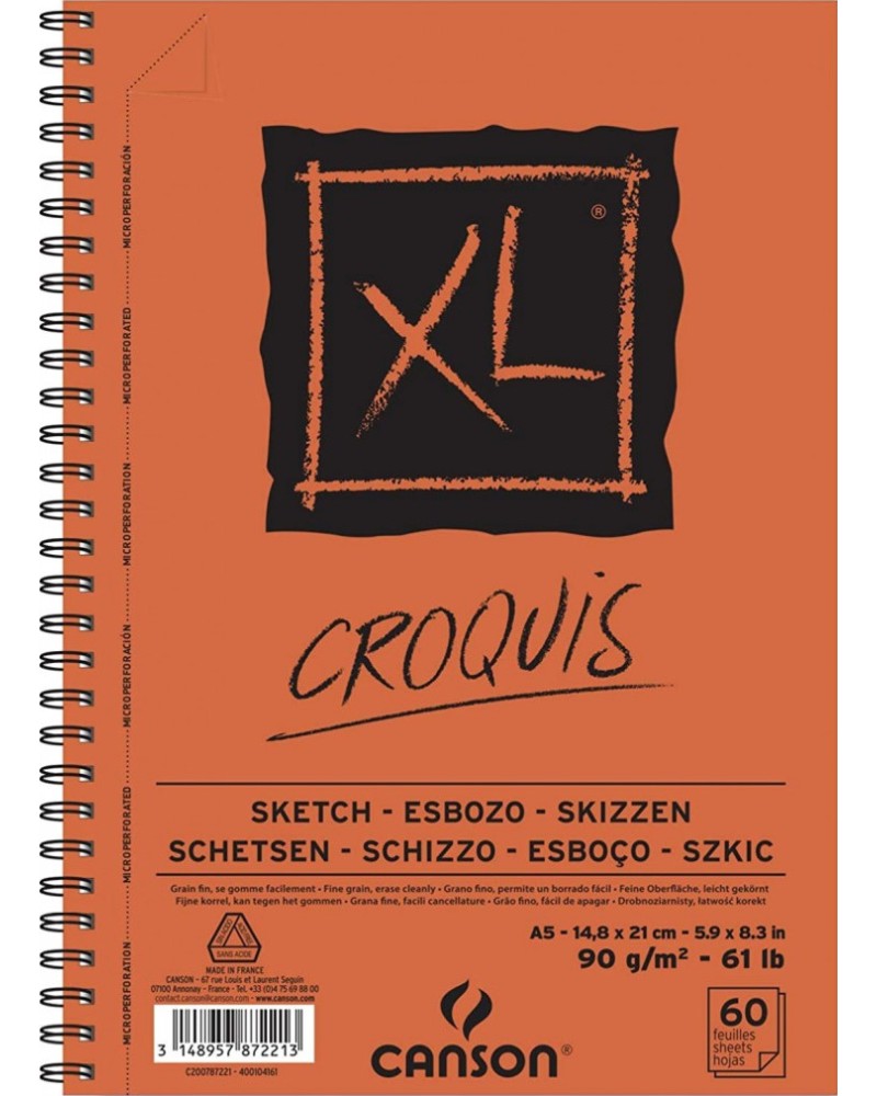  Canson Croquis  - 60 , A5, 90 g/m<sup>2</sup> - 