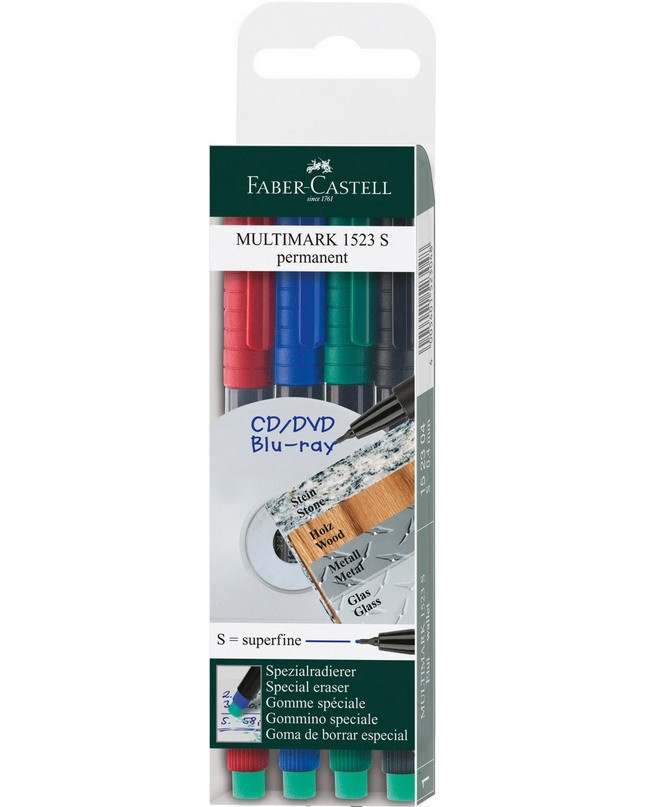 ����������� ���������� � ������� Faber-Castell 1523 OHP S - 4 ����� - 
