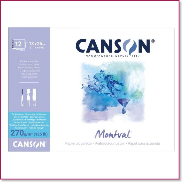   ,    Canson Torchon - 12 , 270 g/m<sup>2</sup>   Montval - 
