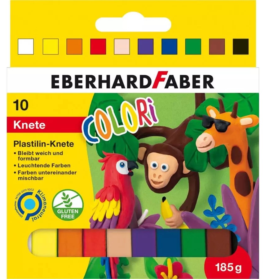 Пластилин Eberhard Faber Пластилин Eberhard Faber - 10 цвята -