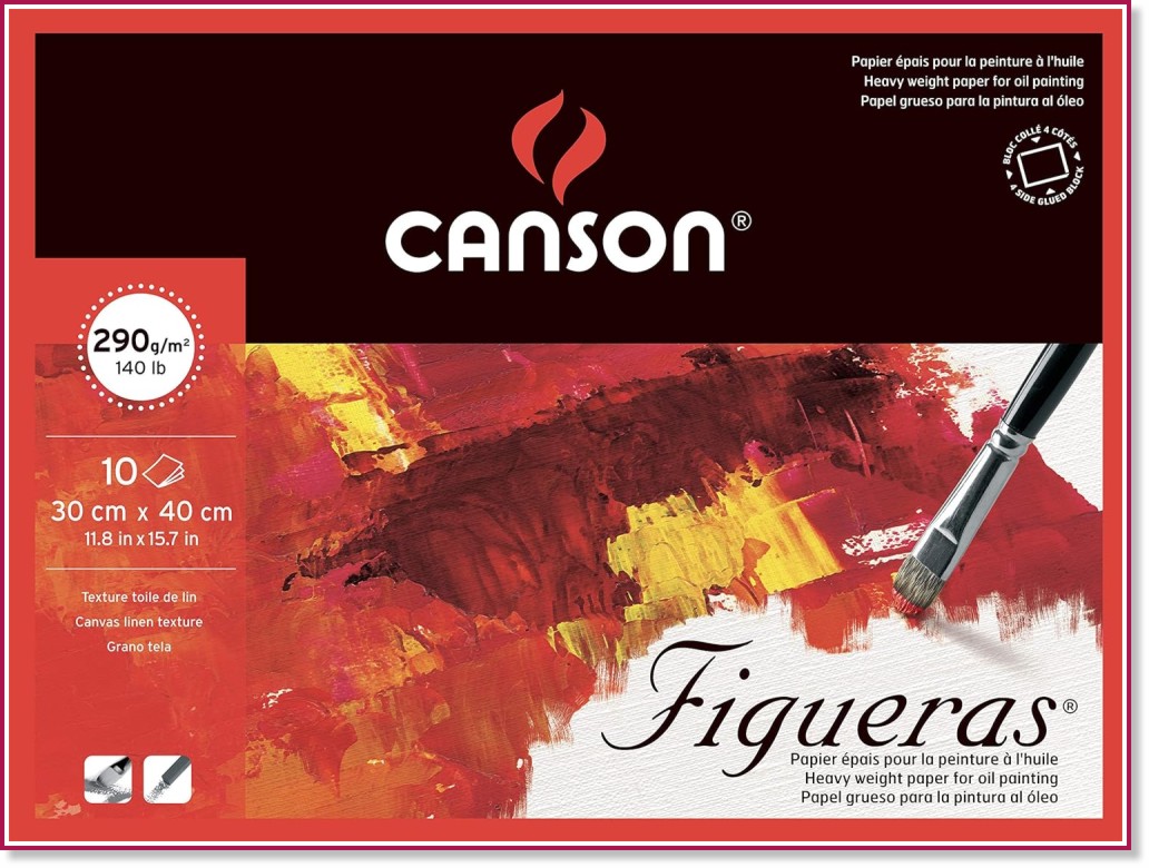         Canson Figueras - 10 , 290 g/m<sup>2</sup> - 