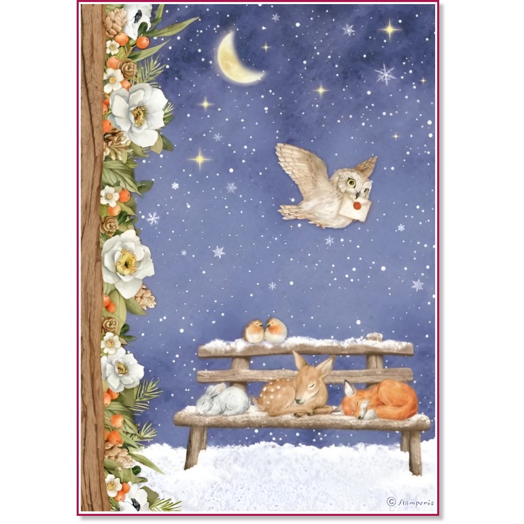 ��������� ������ Stamperia - ������� ��� - A4 �� ���������� Winter Valley - 