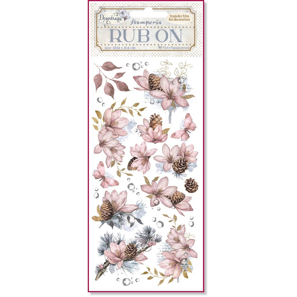    Stamperia -    - 10.16 x 21.6 cm   Dewdrops - 