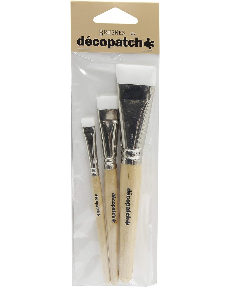 Плоски четки за рисуване Decopatch Плоски четки за рисуване Decopatch - 3 броя -