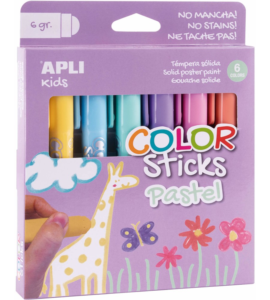 Гваш бои Apli Kids Pastel Гваш бои Apli Kids Pastel - 6 цвята x 6 g -
