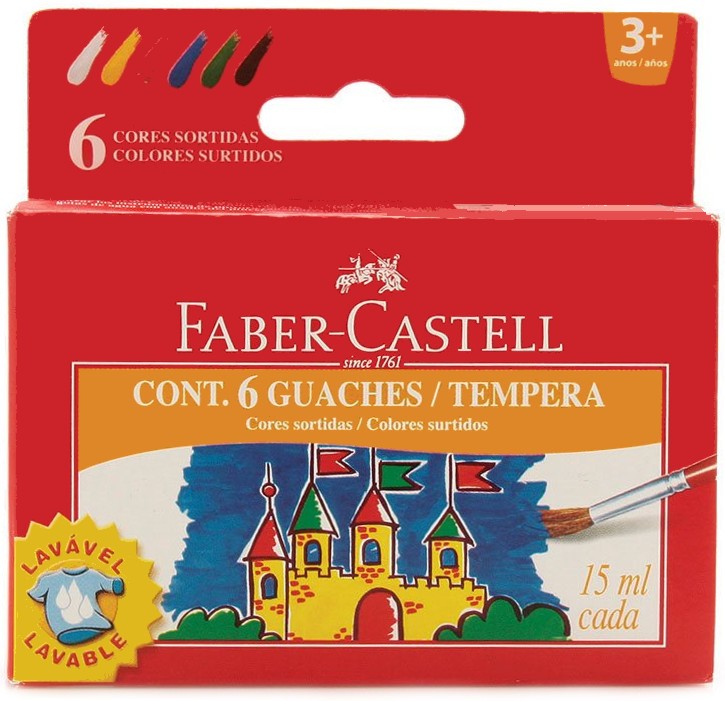   Faber-Castell - 6  12  x 15 ml - 