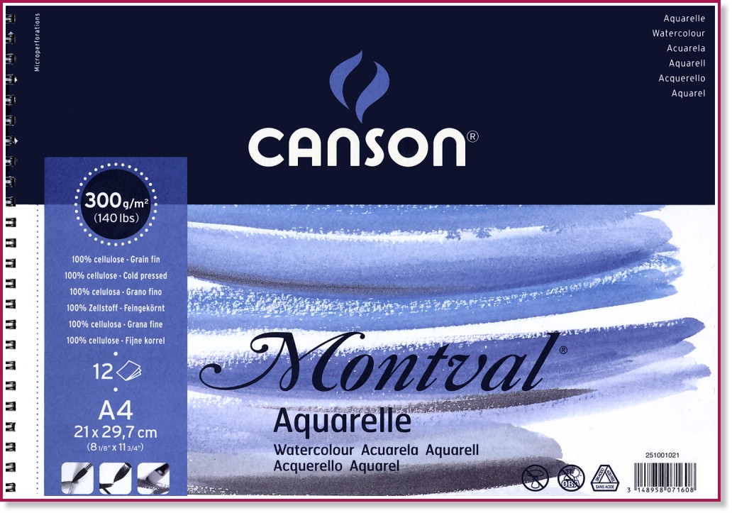     ,    Canson Montval - 12 , 300 g/m<sup>2</sup> - 