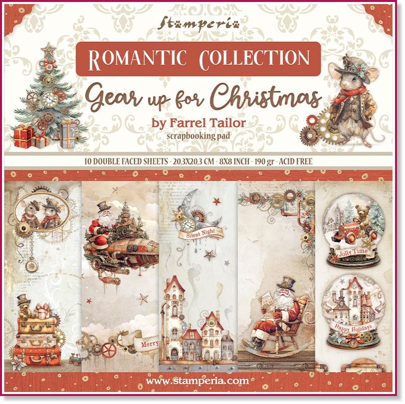 ������ �� ����������� Stamperia - ������ - 10 ����� �� ���������� Gear up for Christmas - 