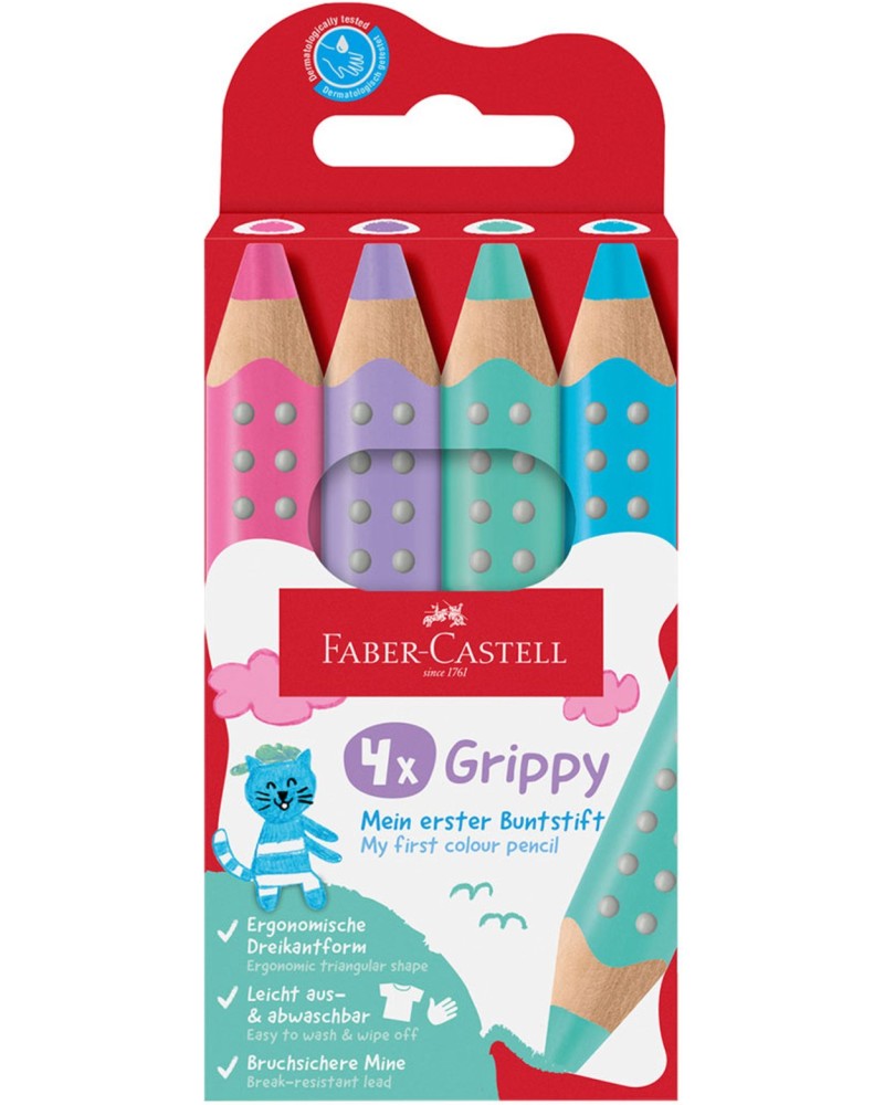 ������ ������ Faber-Castell - 4 �������� ����� �� ������� Grippy - 