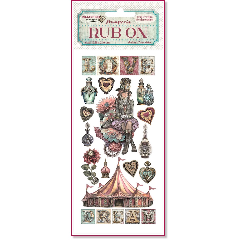    Stamperia - Love - 10.16 x 21.6 cm   Master of Magic - 