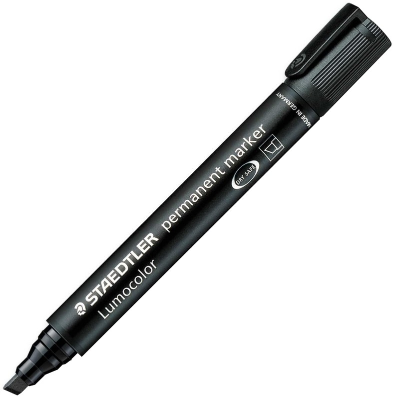Перманентен маркер със скосен връх Staedtler 350 Перманентен маркер със скосен връх Staedtler 350 - От серията Lumocolor -