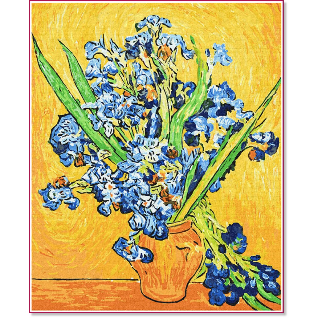 Рисуване по номера Ideyka - Ириси Ван Гог Рисуване по номера Ideyka - Ириси Ван Гог - 40 x 50 cm -