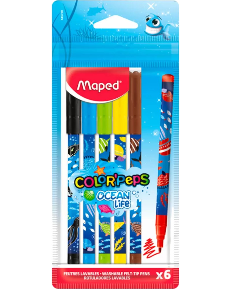 Флумастери Maped Ocean Life Флумастери Maped Ocean Life - 6, 12 или 24 цвята от серията Color' Peps -
