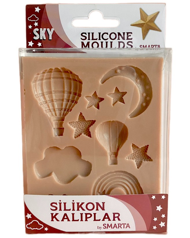 Силиконова 3D форма Smarta - Небе Силиконова 3D форма Smarta - Небе - 10 / 13 / 1.5 cm -