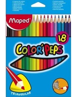 Цветни моливи Maped - 18 цвята от серията Color' Peps - 