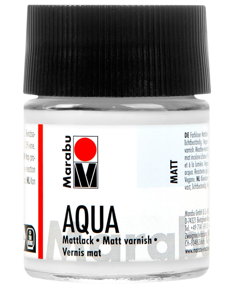 Матов лак на водна основа Marabu Aqua Mattlack Матов лак на водна основа Marabu Aqua Mattlack - 50 или 250 ml -