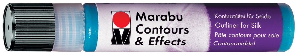 Контур за коприна с брокатен ефект Marabu Контур за коприна с брокатен ефект Marabu - 25 ml от серията Silk Elegance -